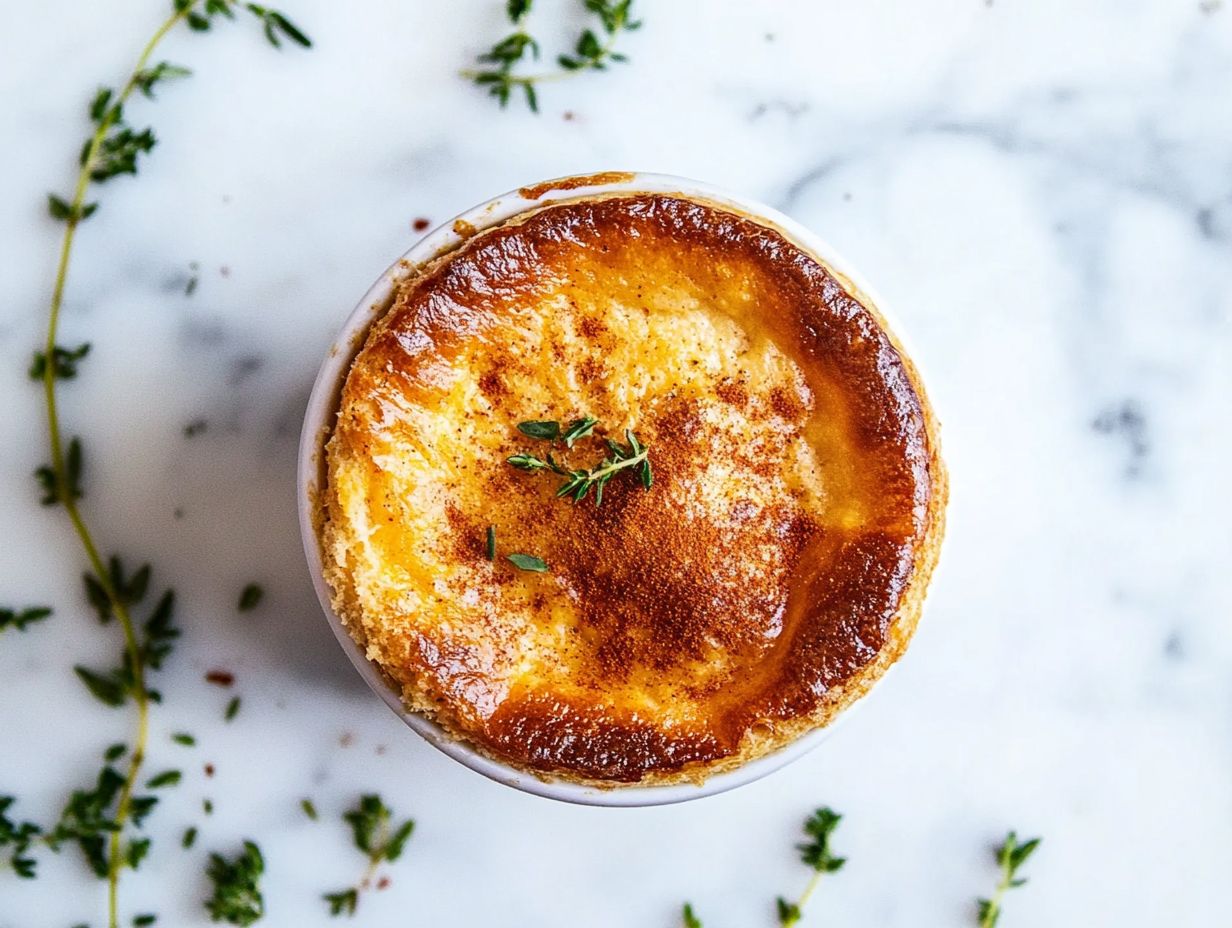 Cheddar Cheese and Paprika Soufflé.