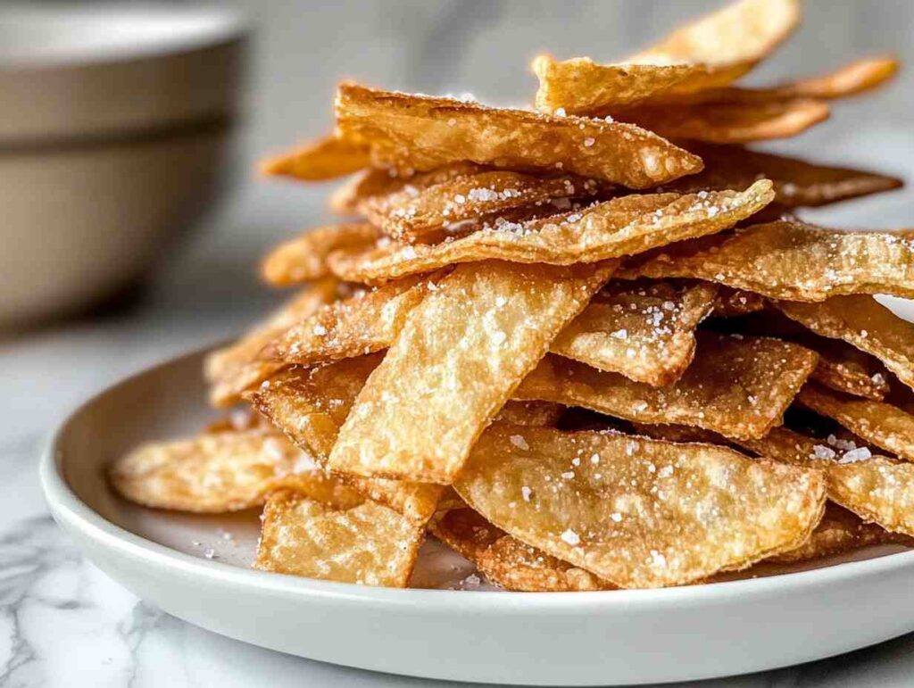 Crispy papas fritas on a plate.