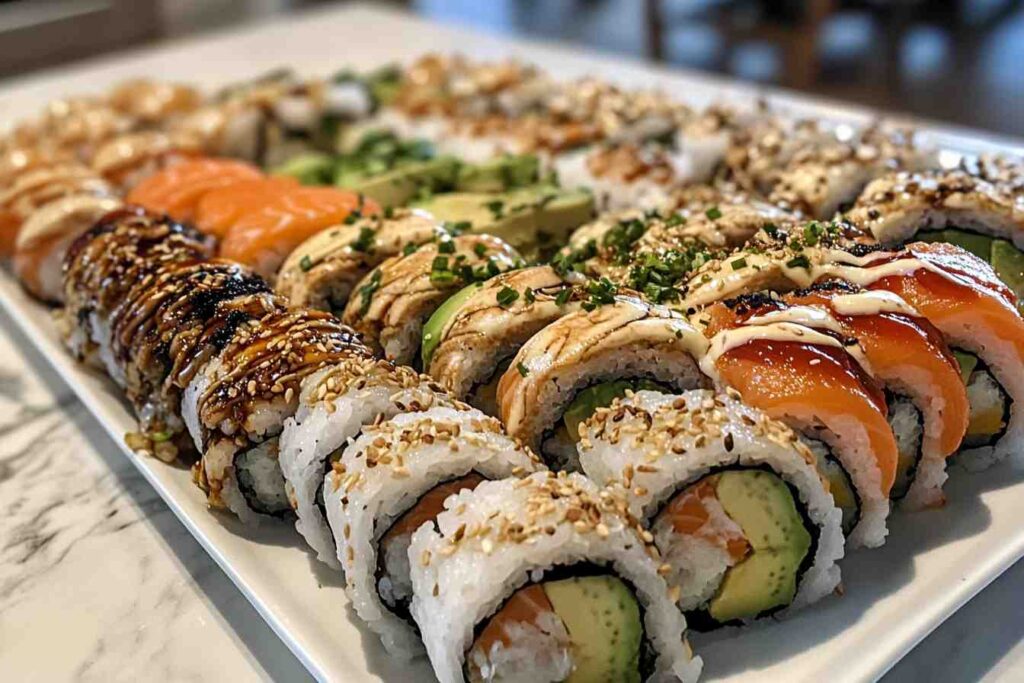 Low Sodium Sushi Meal Recipes displayed on a plate.