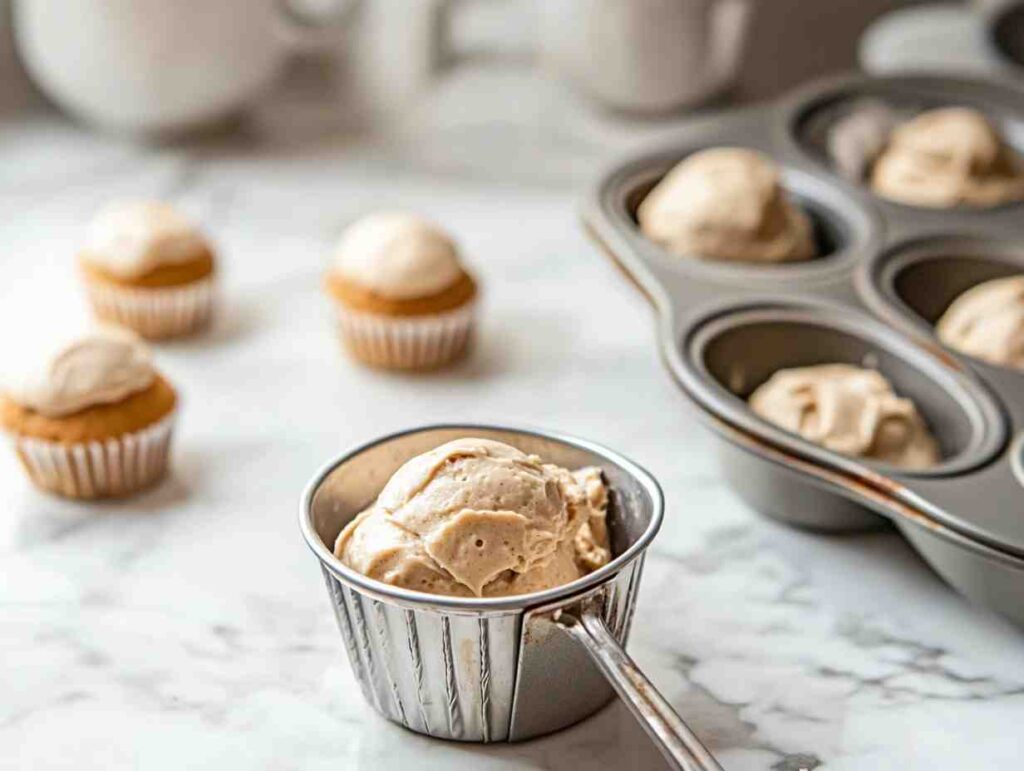 Muffin Tin Filled with Muffin Batter