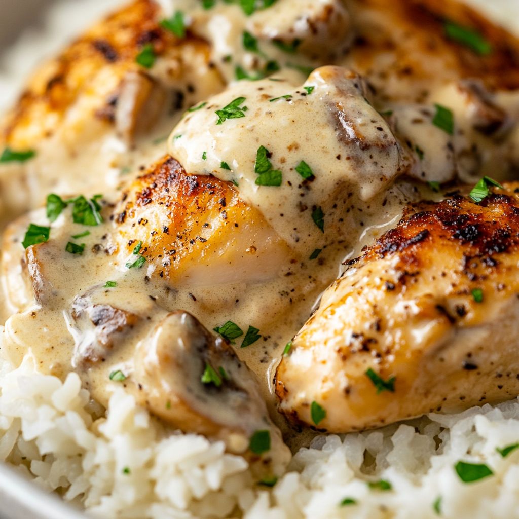 freshly made chicken and rice,